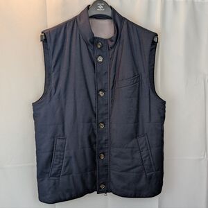 Eleventy Men's Navy Vest Size L In VGUC